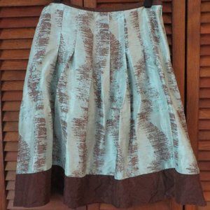 Odille Mint Green Silk Skirt
